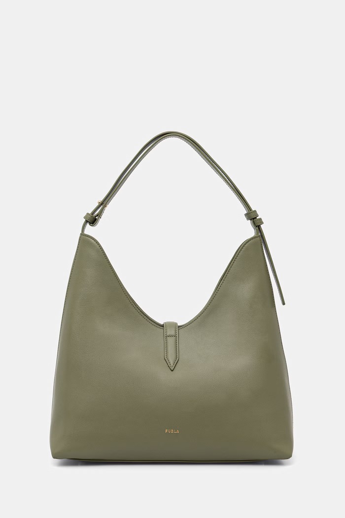 Dodaci Furla torba za žene kožna Goccia M Hobo WB01499.BX3104.4555S zelena