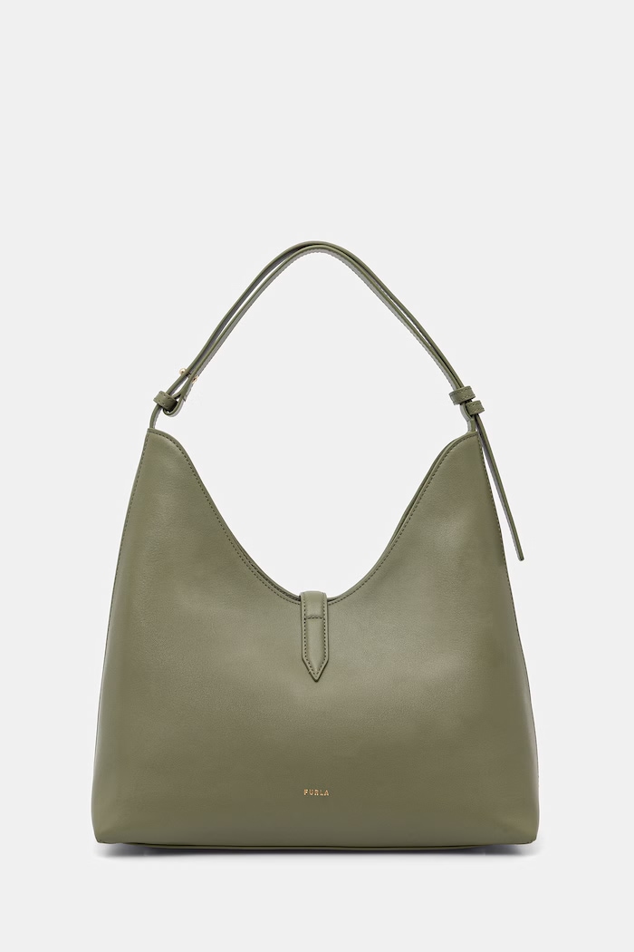 Dodaci Furla torba za žene kožna Goccia M Hobo WB01499.BX3104.4555S zelena