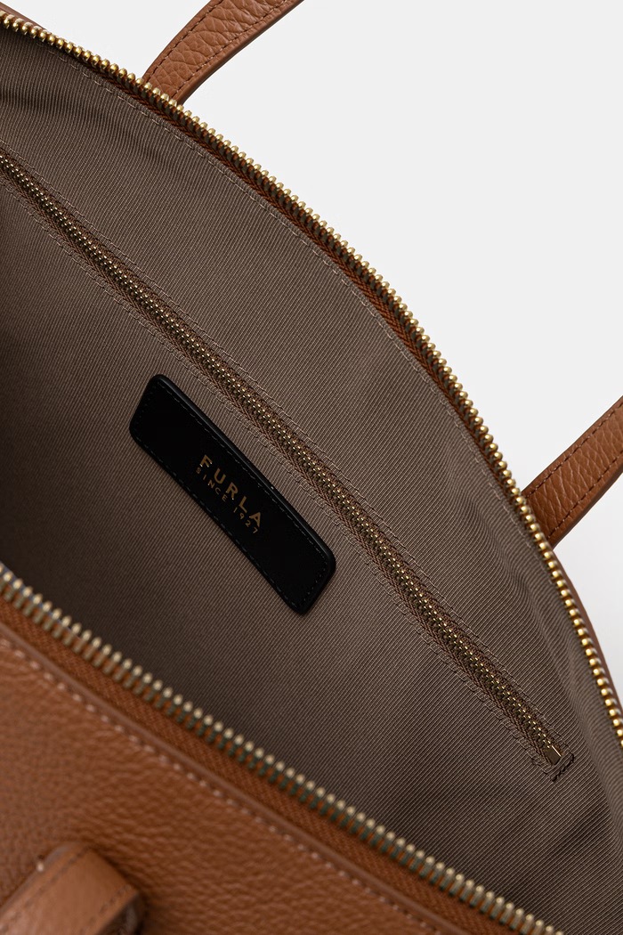 Furla torebka shopper damska skórzana Olivia L Tote WB01940.HSF000.4557S brązowy