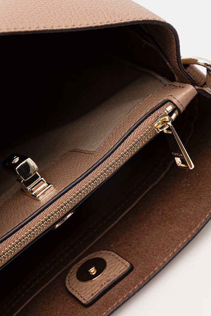 Furla torebka crossbody damska skórzana Amelia M Bucket Bag WB01953.HSF000.4489S brązowy