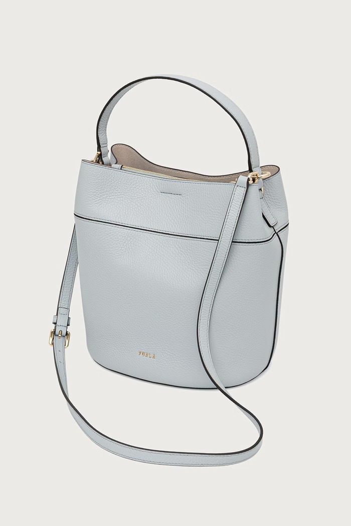 Dodaci Furla torba za žene kožna Amelia M Bucket Bag WB01953.HSF000.AR300 plava