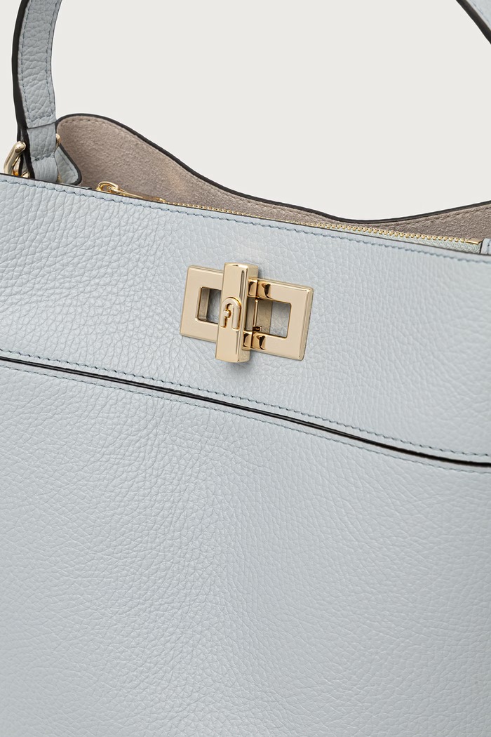 Furla torba za žene kožna Amelia M Bucket Bag plava WB01953.HSF000.AR300