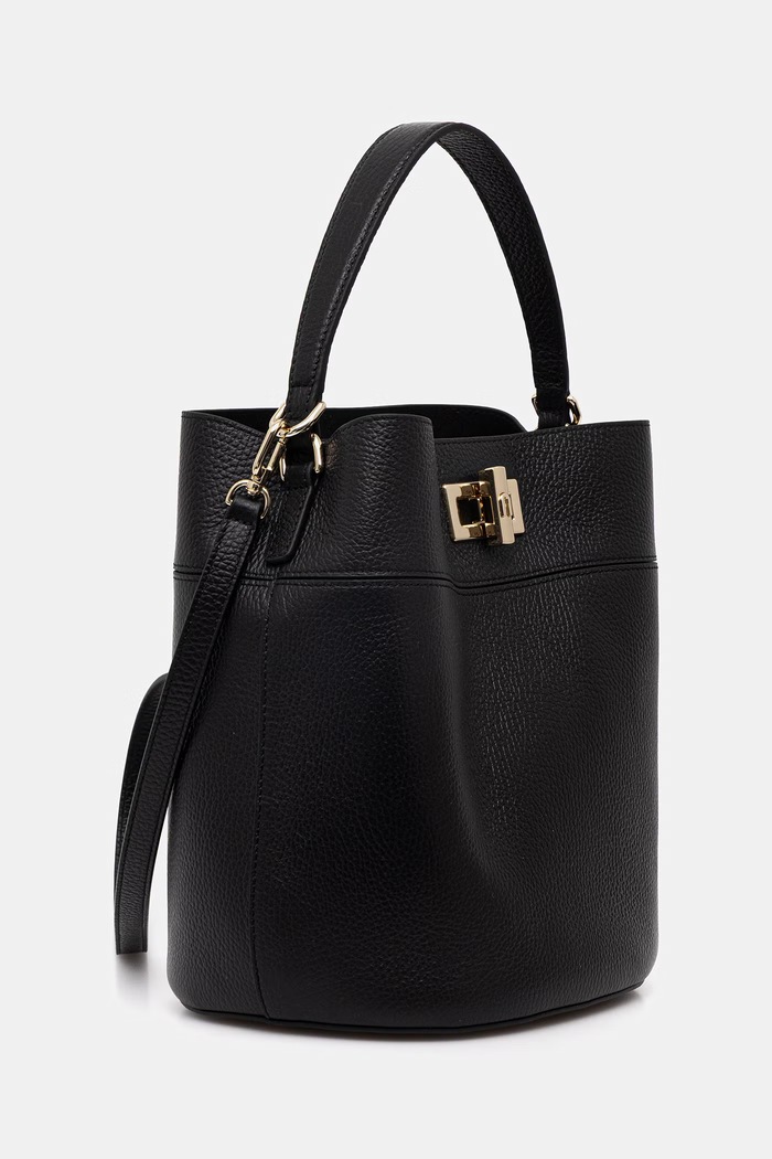 Furla torebka crossbody damska skórzana Amelia M Bucket Bag WB01953.HSF000.O6000 czarny SS26