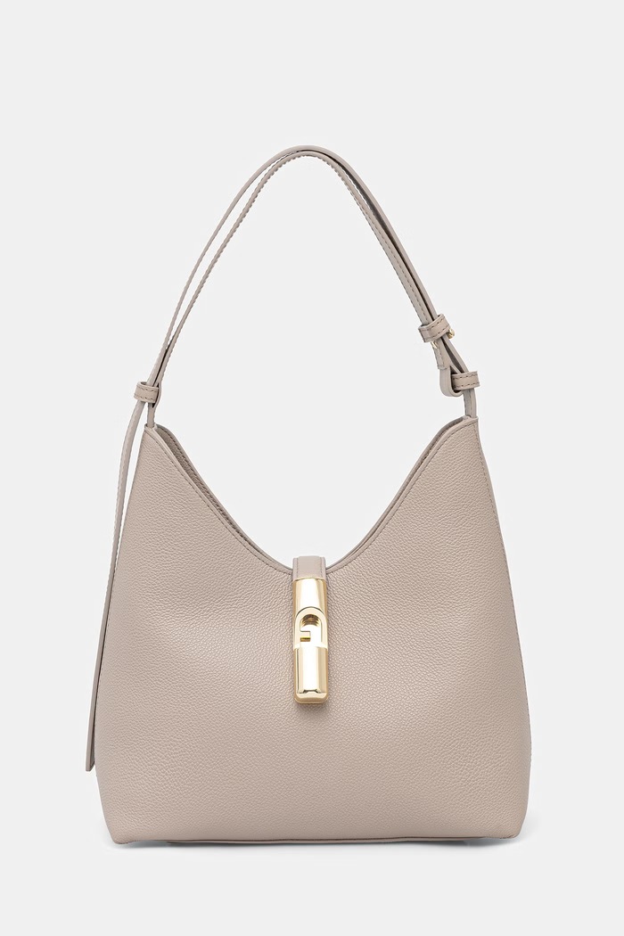 Furla torebka damska skórzana Goccia S Hobo beżowy WB01979.BX3353.4488S