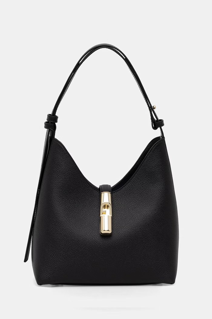 Furla dámska kožená kabelka Goccia S Hobo čierna WB01979.BX3353.O6000