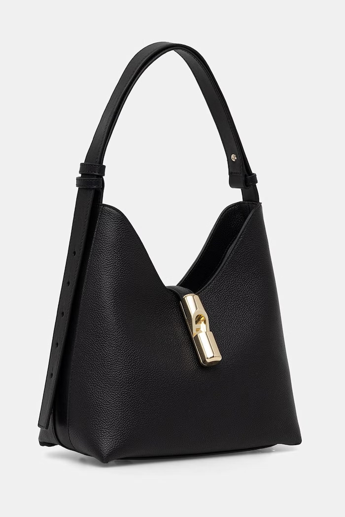 Furla dámska kožená kabelka Goccia S Hobo WB01979.BX3353.O6000 čierna SS26