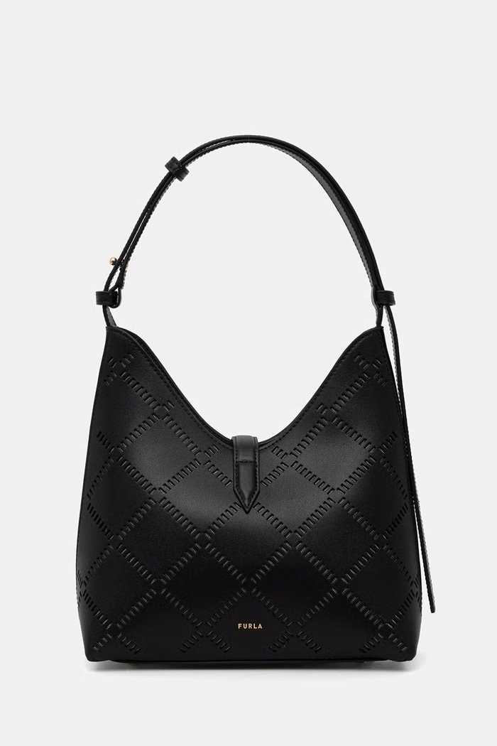 Doplnky Dámska kožená kabelka Furla Goccia S Hobo WB01979.BX3947.O6000 čierna