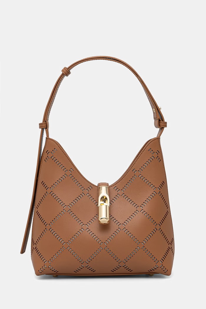 Furla torba za žene kožna Goccia S Hobo smeđa WB01979.BX3947.RY000