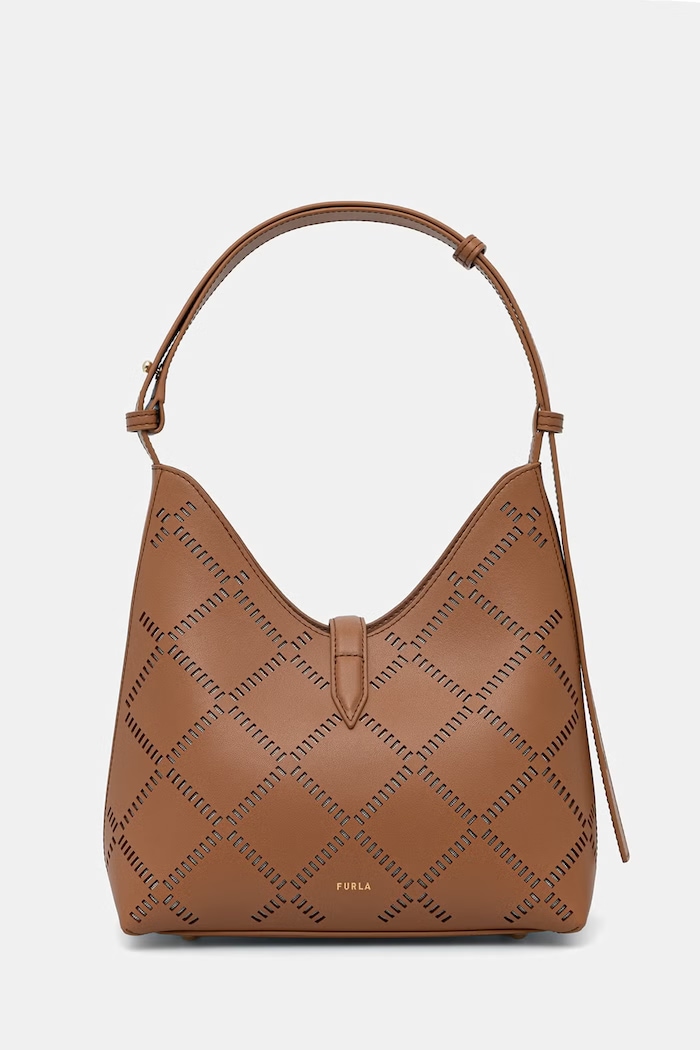 Dodaci Furla torba za žene kožna Goccia S Hobo WB01979.BX3947.RY000 smeđa