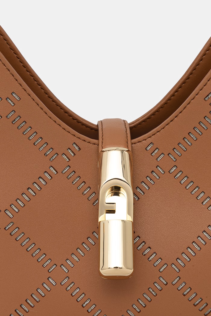 Furla torba za žene kožna Goccia S Hobo smeđa WB01979.BX3947.RY000