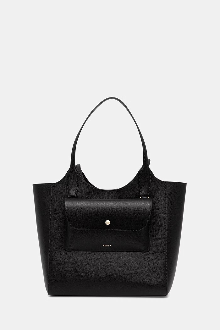 Furla kabelka typu shopper dámska kožená Lea M Tote čierna WB01941.ARE000.O6000