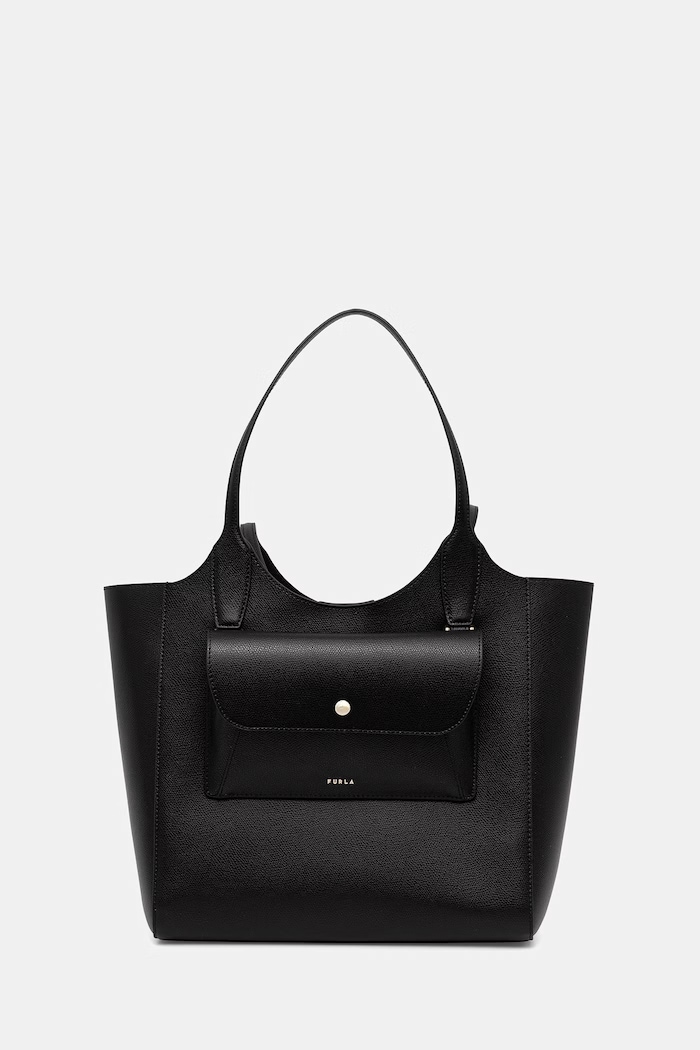 Furla kabelka typu shopper dámska kožená Lea M Tote čierna WB01941.ARE000.O6000