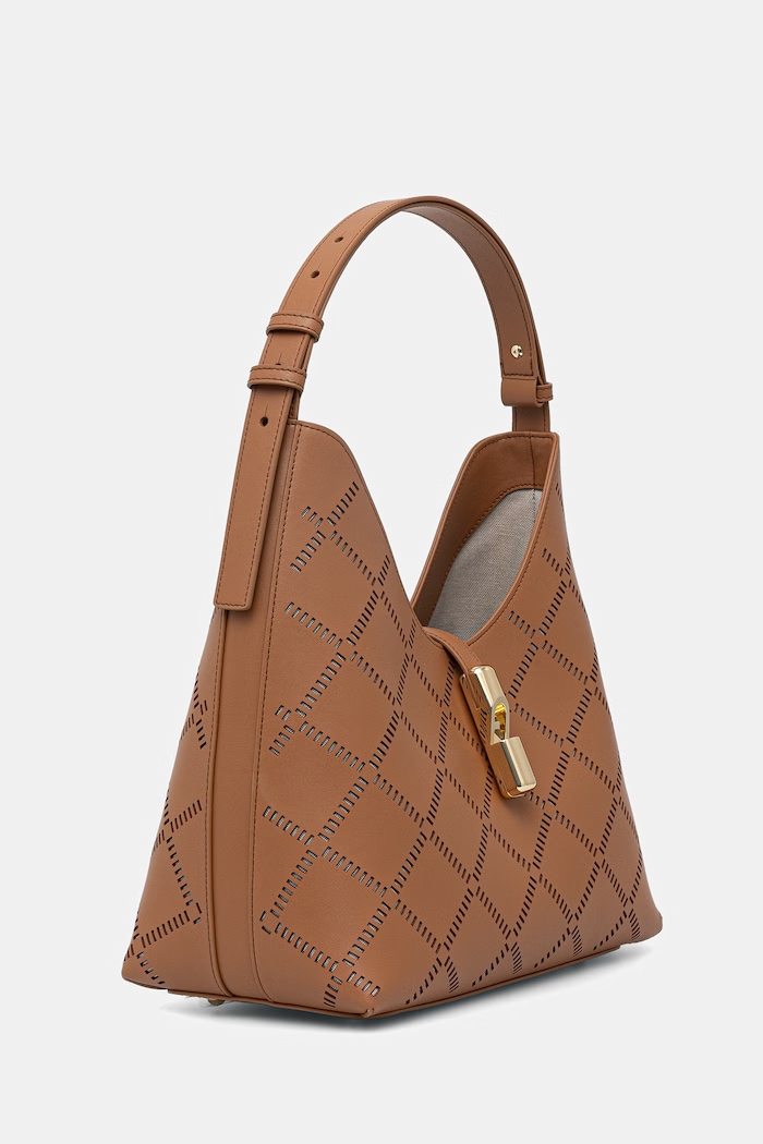 Furla hobo bag pentru femei, din piele Goccia M Hobo WB01499.BX3947.RY000 maro SS26