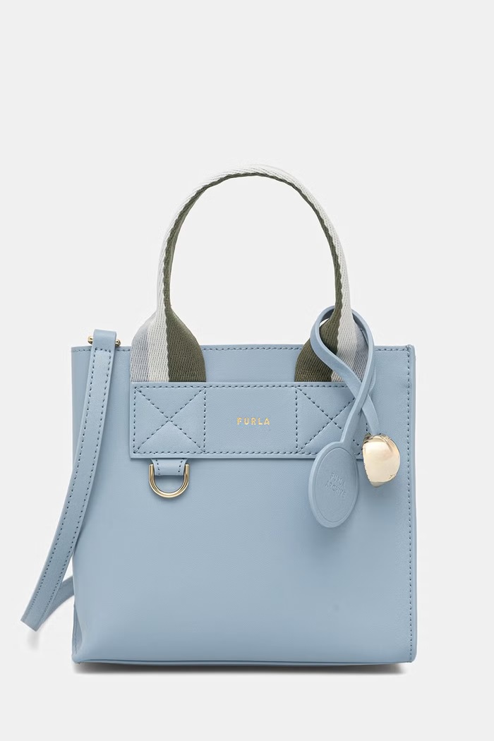 Furla geantă crossbody pentru femei, din piele Divide It Mini Tote albastru WB02068.BX4467.4500S