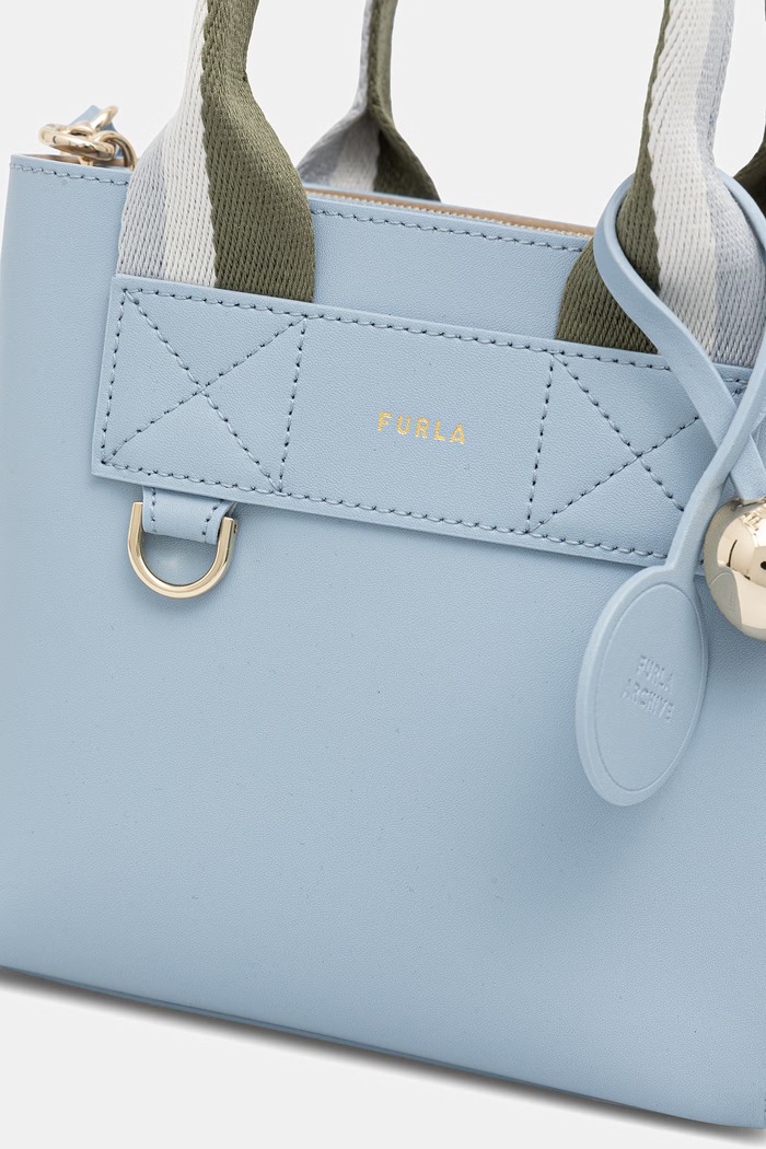 Furla geantă crossbody pentru femei, din piele Divide It Mini Tote albastru WB02068.BX4467.4500S