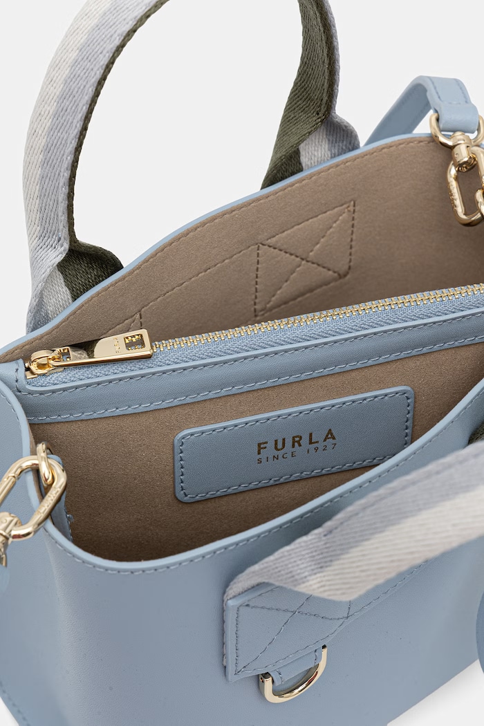 Furla geantă crossbody pentru femei, din piele Divide It Mini Tote WB02068.BX4467.4500S albastru