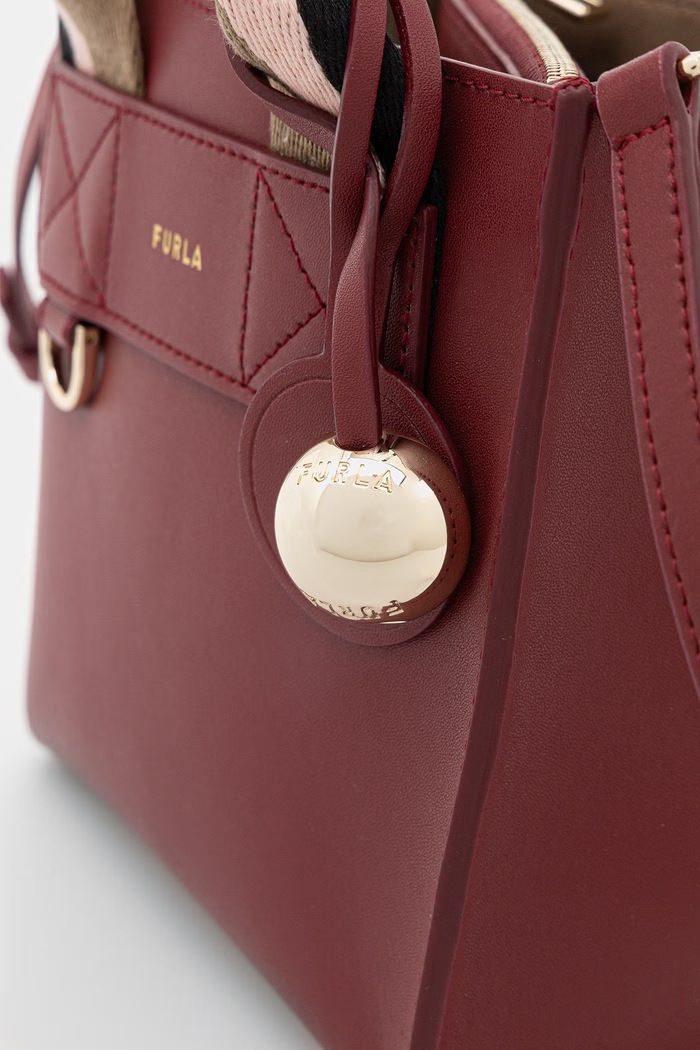 Furla torebka crossbody damska skórzana Divide It Mini Tote bordowy WB02068.BX4467.T6G00