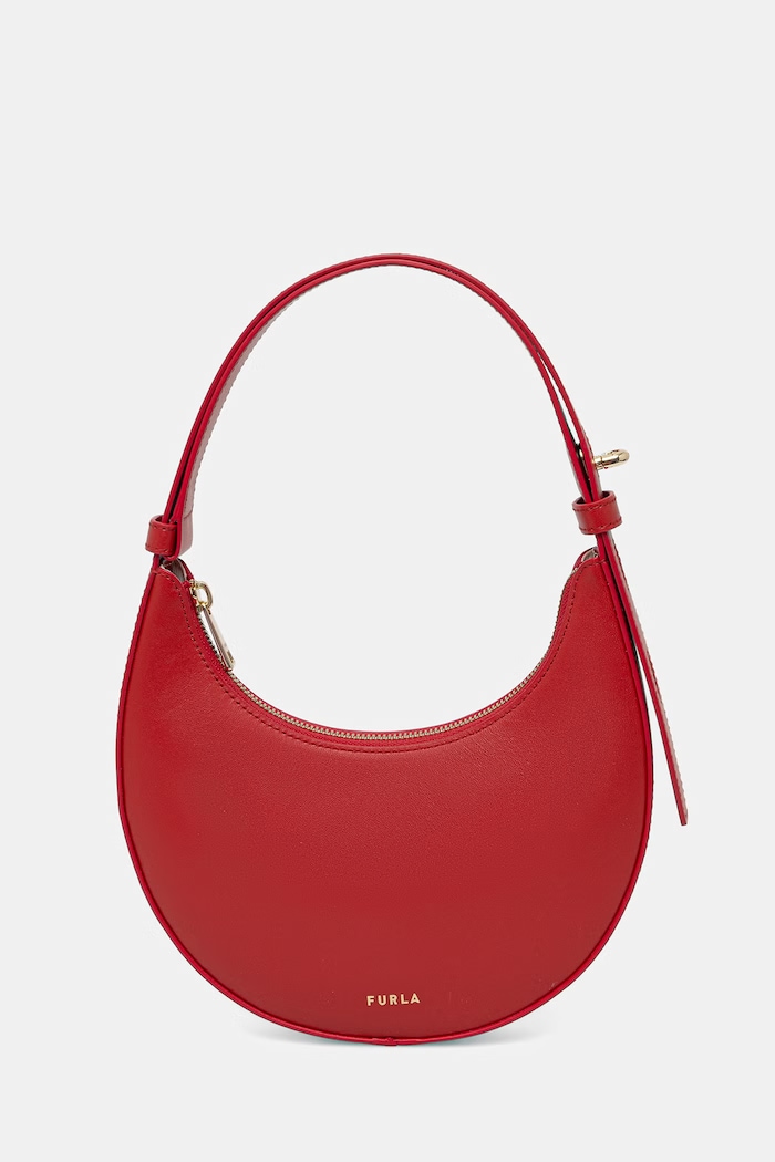 Furla klasična ženska usnjena torbica Deliza Mini Shoulder Bag rdeča WE00649.AX0733.4484S