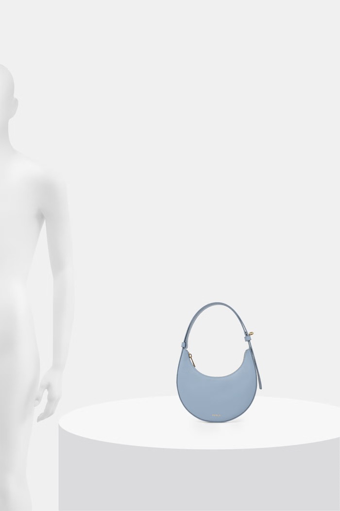 Γυναικεία δερμάτινη τσάντα κρουασάν Furla Deliza Mini Shoulder Bag WE00649.AX0733.CDZ00