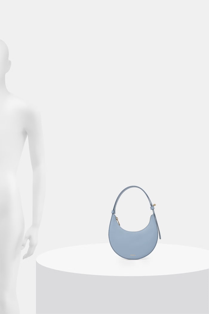 Γυναικεία δερμάτινη τσάντα κρουασάν Furla Deliza Mini Shoulder Bag WE00649.AX0733.CDZ00