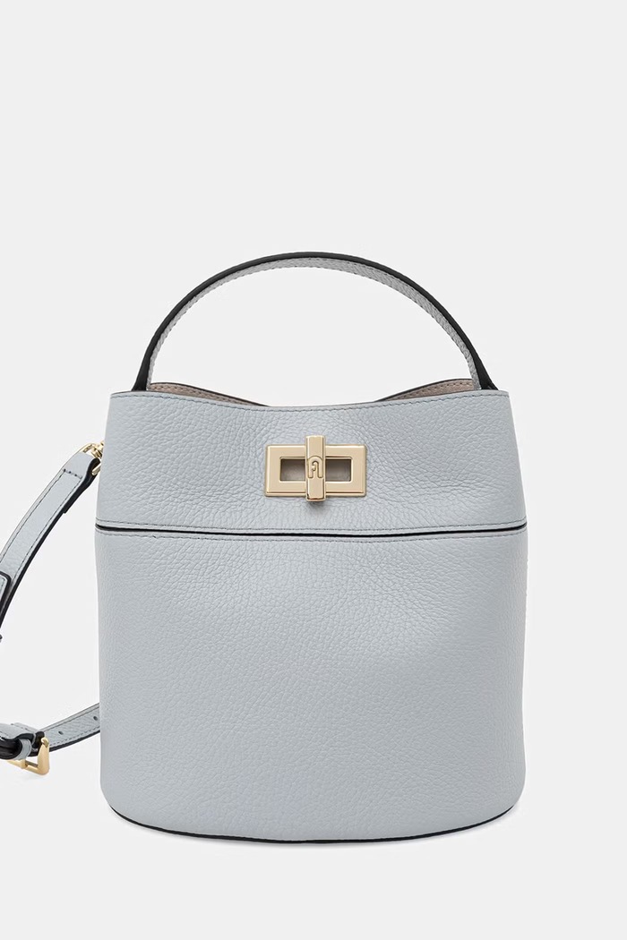 Furla torebka worek damska skórzana Amelia Mini Bucket Bag turkusowy WE00879.HSF000.AR300