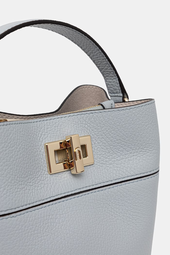 Furla torebka worek damska skórzana Amelia Mini Bucket Bag turkusowy WE00879.HSF000.AR300