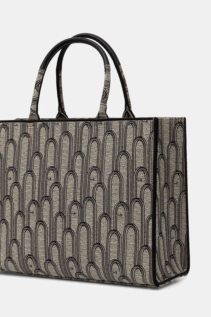 Akcesoria Furla torebka tote damska bawełniana Opportunity L Tote WB00255.BX4614.TON00 beżowy