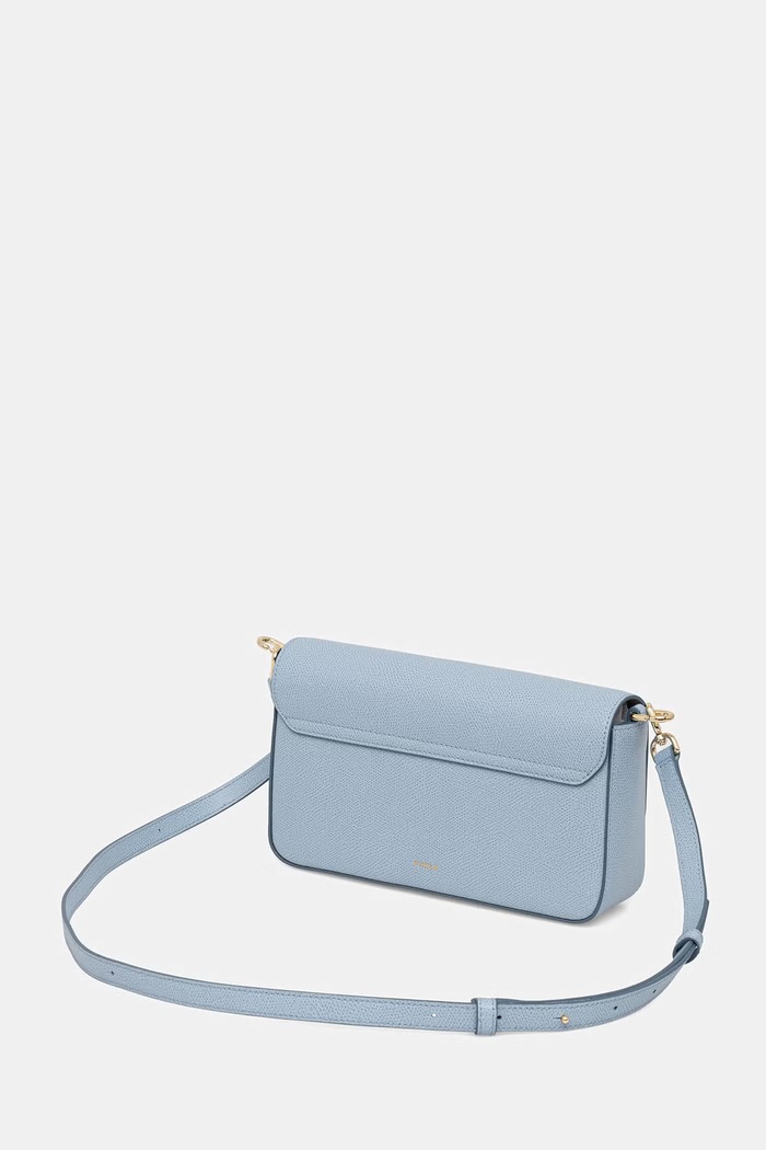Akcesoria Furla torebka crossbody damska skórzana Iride S Crossbody WB01826.ARE000.CDZ00 niebieski