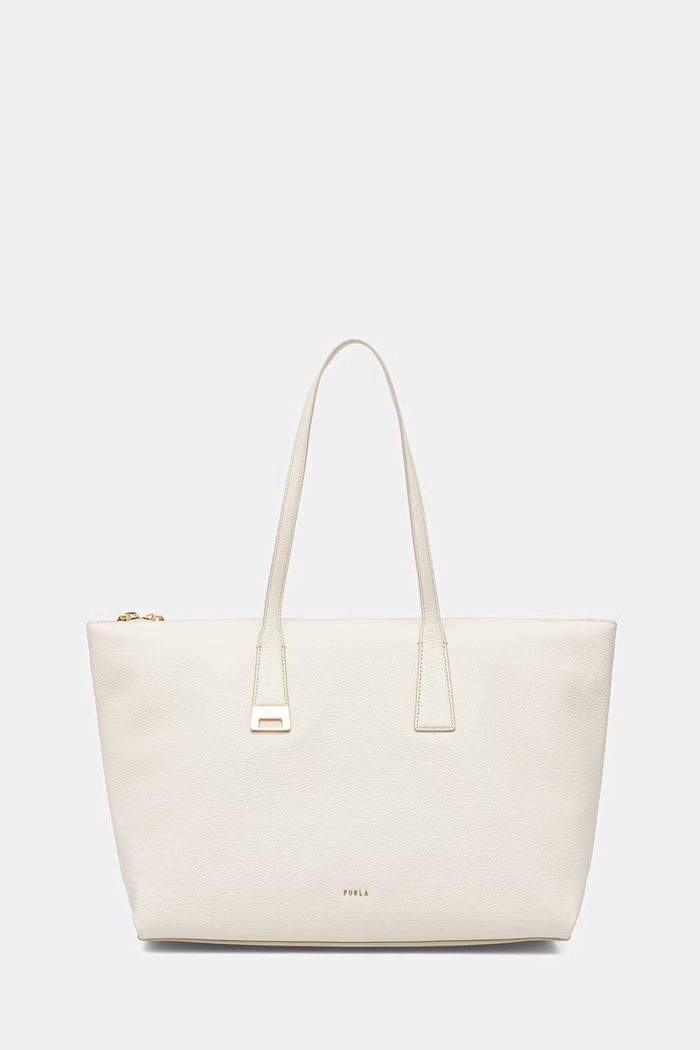 Furla torebka shopper damska skórzana Olivia L Tote beżowy WB01940.HSF000.PNN00