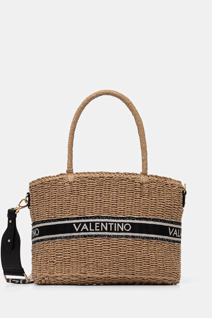 Valentino Bags geantă de plajă pentru femei BOHO bej VBGA0L04