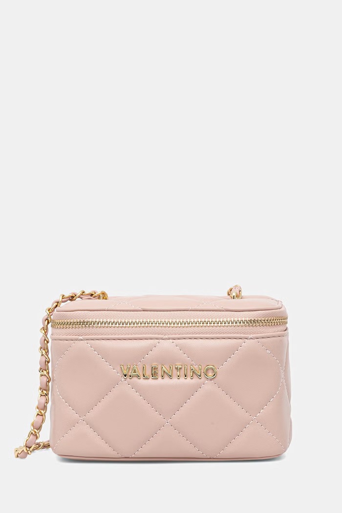 Valentino Bags torebka kuferek damska z imitacji skóry OCARINA różowy VBS3KK42R