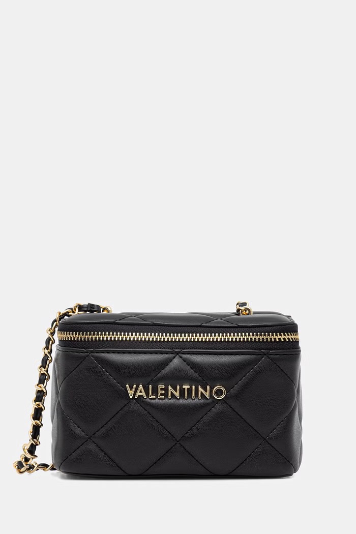 Valentino Bags torebka kuferek damska z imitacji skóry OCARINA czarny VBS3KK42R
