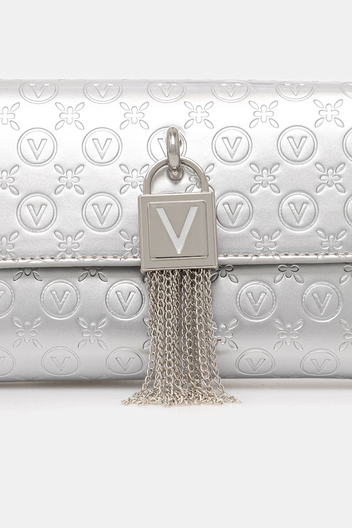 Valentino Bags geantă plic pentru femei EMY RE argintiu VBS9IU17VER
