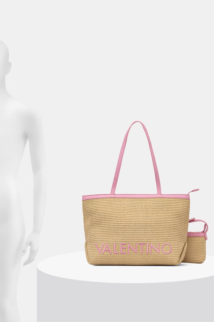 Valentino Bags Чанта дамска от сплетена материя MAIAM VBS9TE01PAG