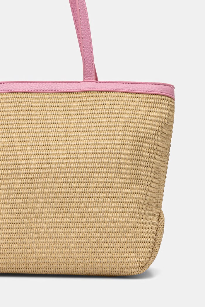 Аксесоари Valentino Bags Чанта дамска от сплетена материя MAIAM VBS9TE01PAG бежов