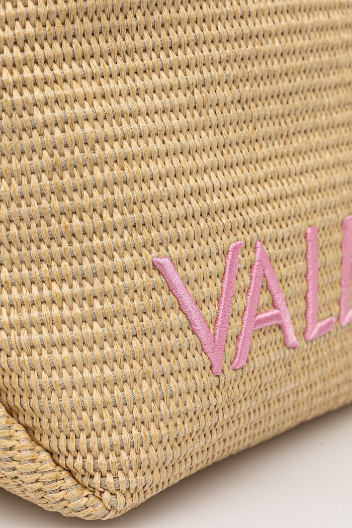 Valentino Bags Чанта дамска от сплетена материя MAIAM бежов VBS9TE01PAG