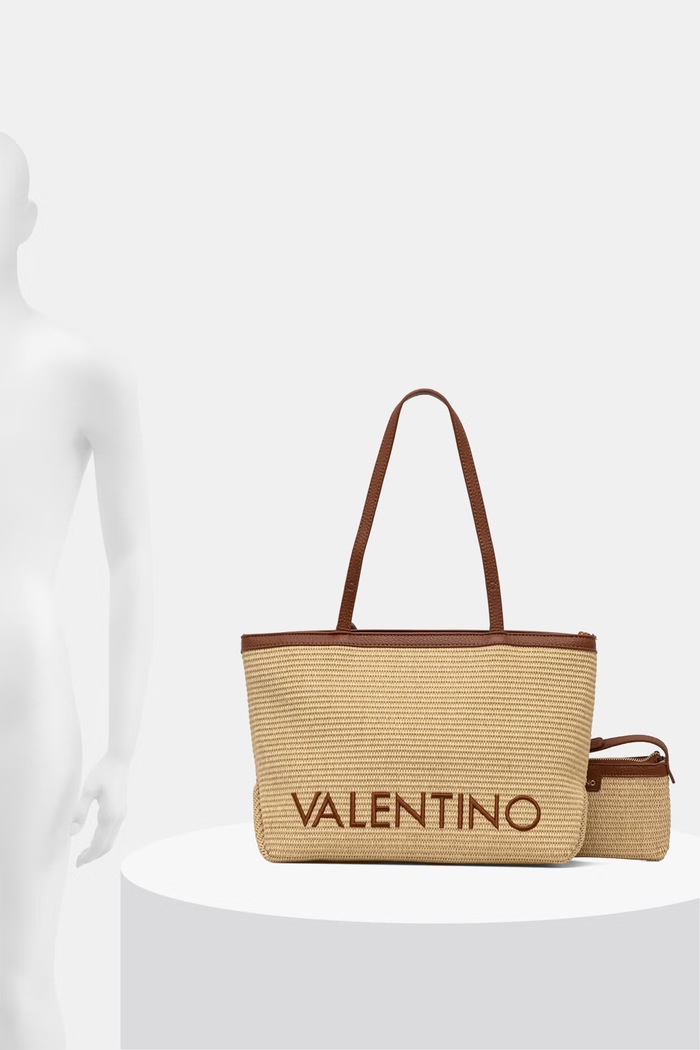 Valentino Bags Чанта дамска от сплетена материя MAIAM VBS9TE01PAG