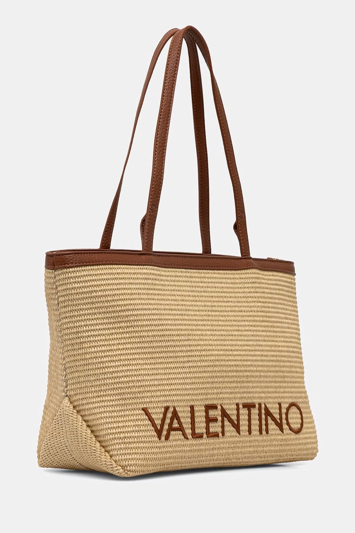 Valentino Bags Чанта дамска от сплетена материя MAIAM VBS9TE01PAG бежов SS26
