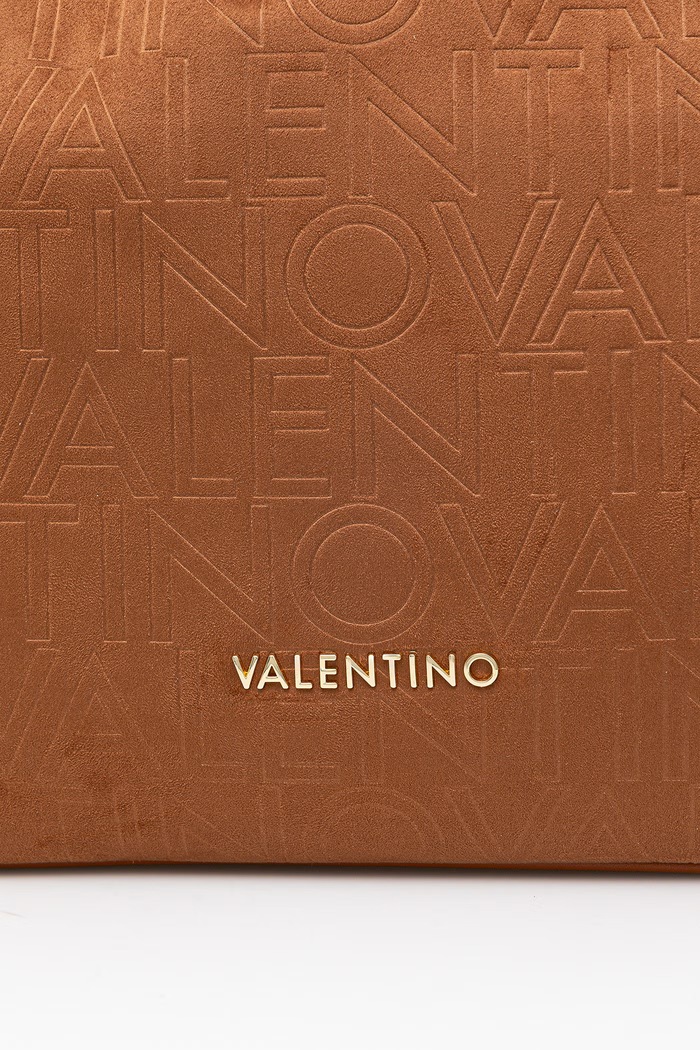 Valentino Bags kabelka typu shopper dámska z imitácie semišu MAXI hnedá VBS9U701