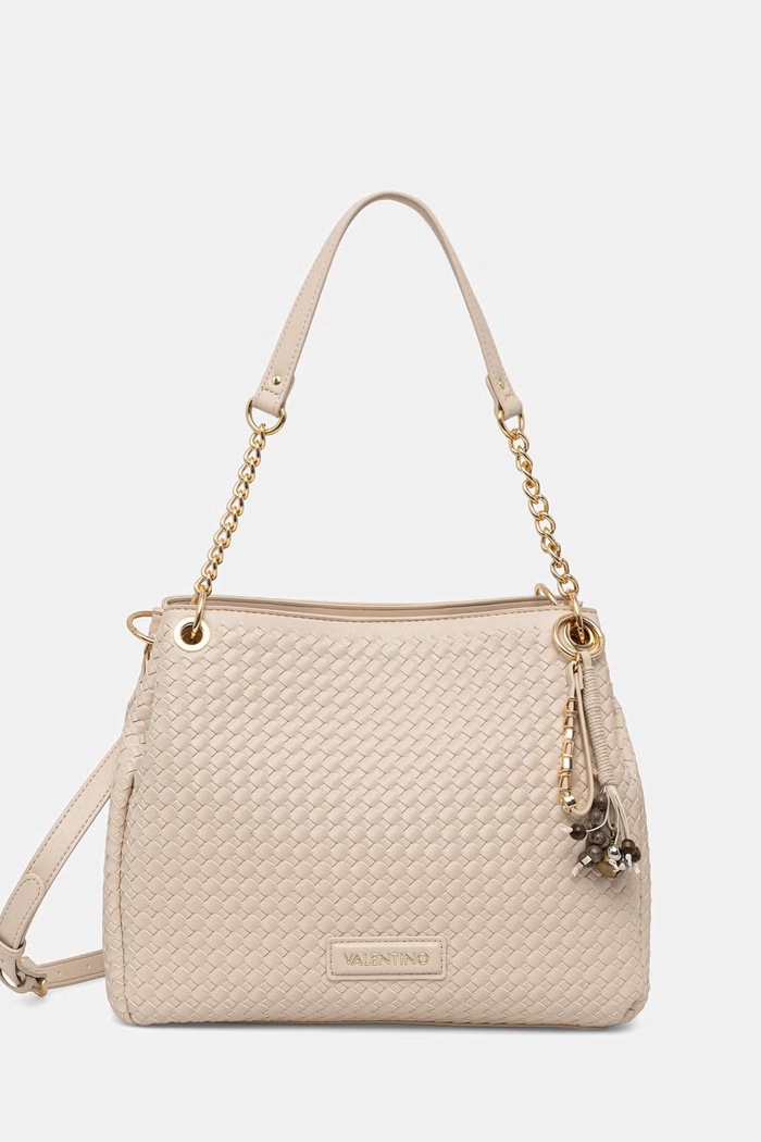 Valentino Bags чанта дамска от имитация на кожа GEA бежов VBS9UC02