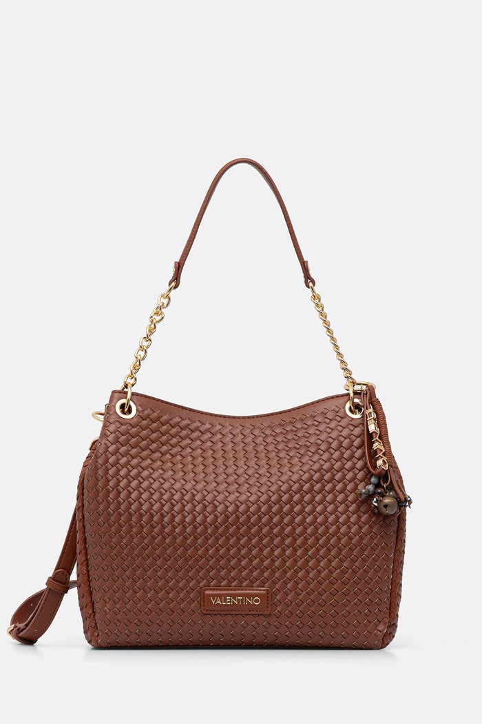 Valentino Bags дамска чанта от имитация на кожа GEA кафяв VBS9UC02