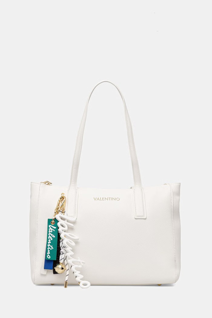 Valentino Bags шопинг чанта дамска от имитация на кожа RYTA RE бял VBS9UI01