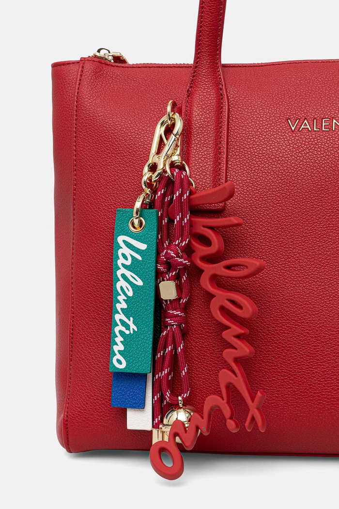 Valentino Bags шопинг чанта дамска от имитация на кожа RYTA RE червен VBS9UI01