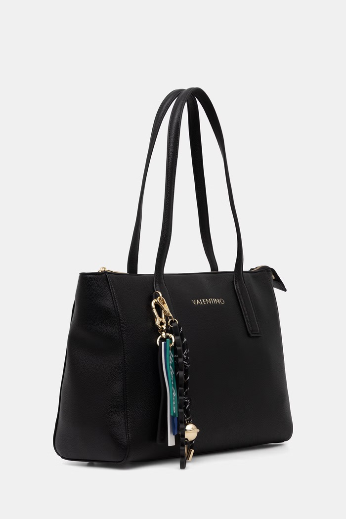 Valentino Bags шопинг чанта дамска от имитация на кожа RYTA RE VBS9UI01 черен SS26