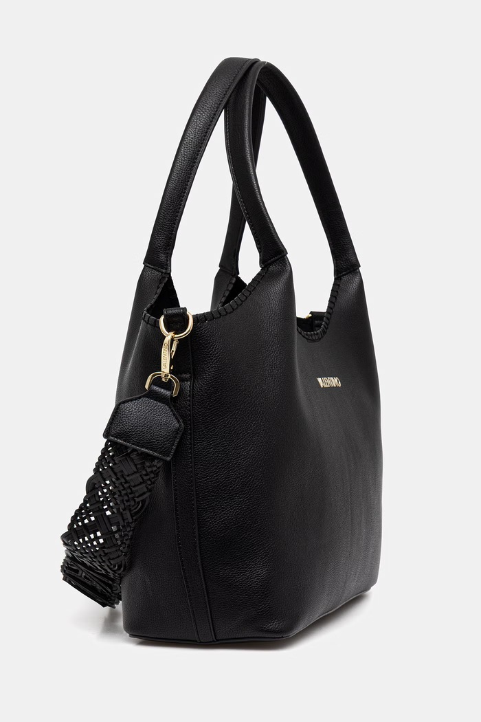Dámska kabelka typu shopper z imitácie kože Valentino Bags ALEKSANDRA VBS9W901 čierna SS26