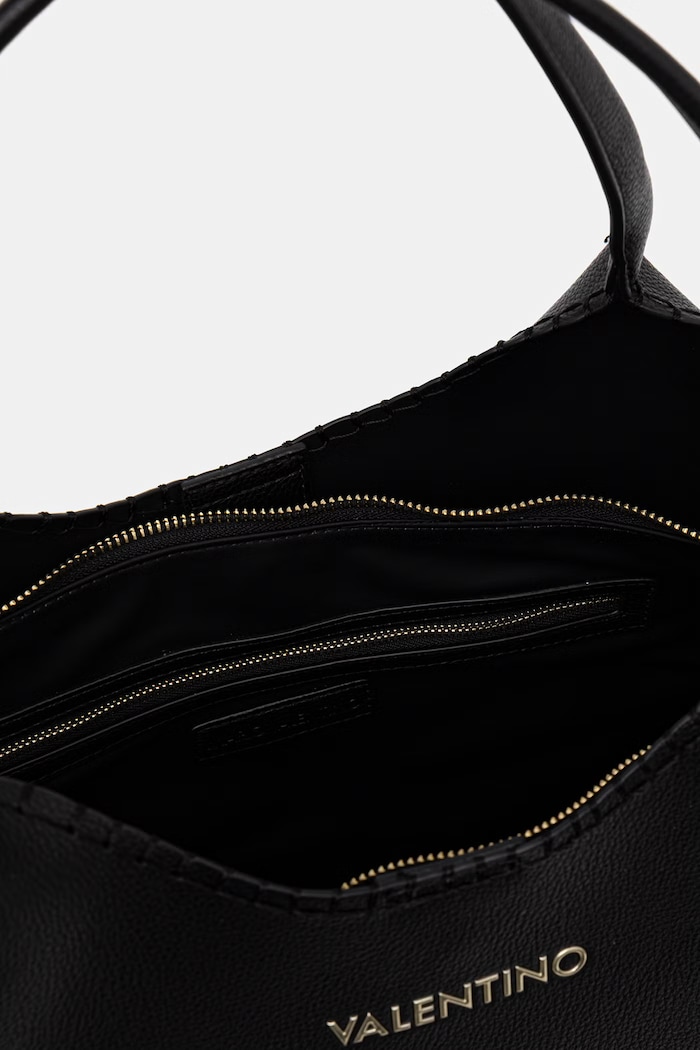 Dámska kabelka typu shopper z imitácie kože Valentino Bags ALEKSANDRA VBS9W901 čierna