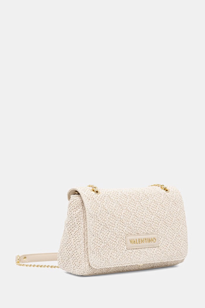 Valentino Bags torebka crossbody damska pleciona OCARINA SUMMER VBS9XL02PAG beżowy SS26