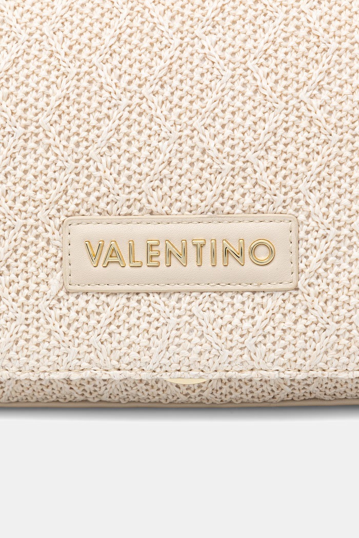Valentino Bags torebka crossbody damska pleciona OCARINA SUMMER beżowy VBS9XL02PAG