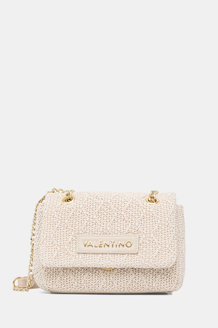 Valentino Bags torebka crossbody damska pleciona OCARINA SUMMER beżowy VBS9XL05PAG