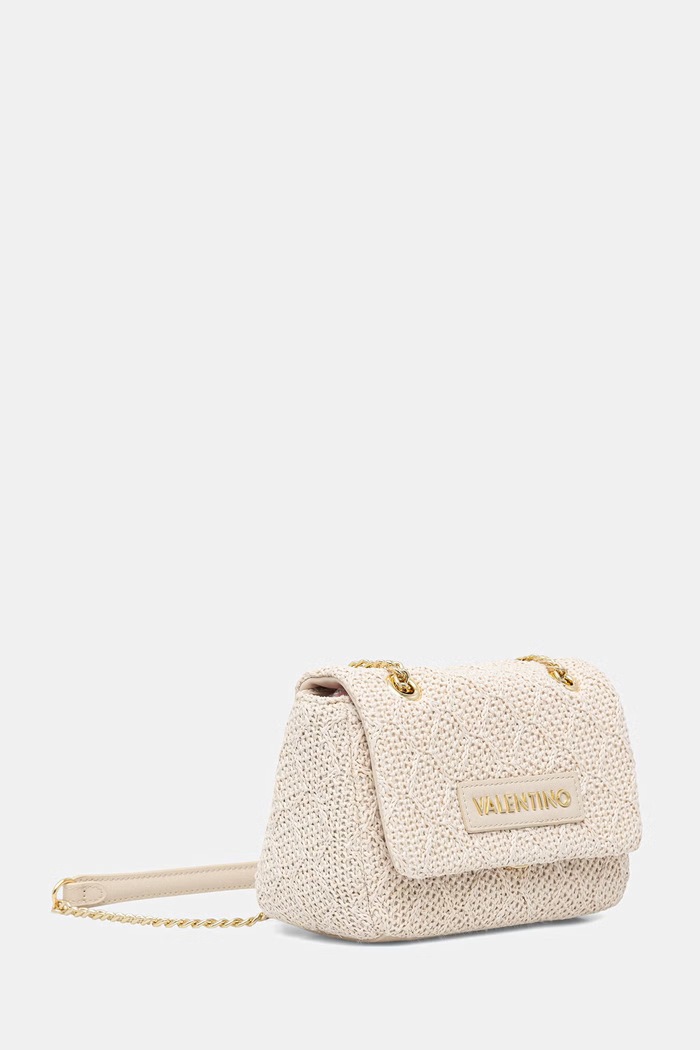 Valentino Bags torebka crossbody damska pleciona OCARINA SUMMER VBS9XL05PAG beżowy SS26